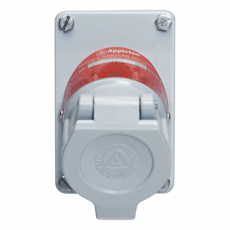 Appleton Electric EFS1752023 Receptacle, 1 Gang, GFCI, 125V AC, 20 A, 3 Pole, 2 Wire