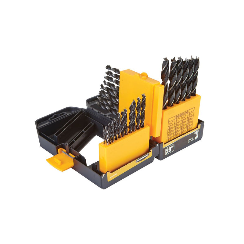 Warrior RW61618/RW35837 Brad Point Wood Drill Bit Set 29 PC