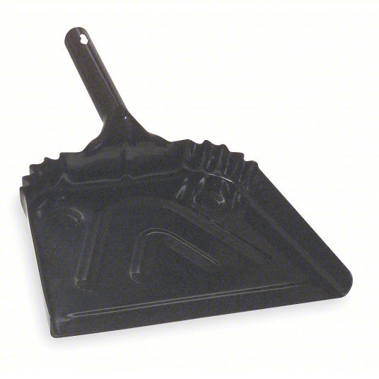 Redwood RW5W639 Handheld Dust Pan Metal, 12 in Wd, 12 in Dp, Black