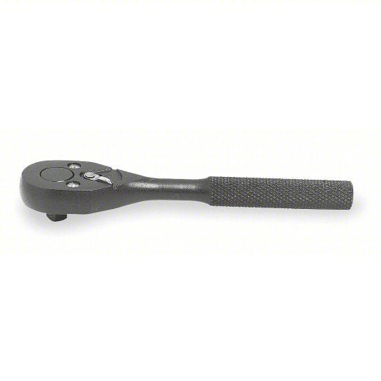 Proto J4749BL Hand Ratchet Pear, Reversing, 5 in Overall Lg, Black Oxide, 15° Min Arc Swing