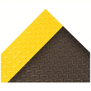 Notrax 831C0036BY-12 Switchboard Mat Type II Class 2, Diamond Plate, 3 ft x 12 ft, 1/4 in Thick, 17,000 V Max Volt