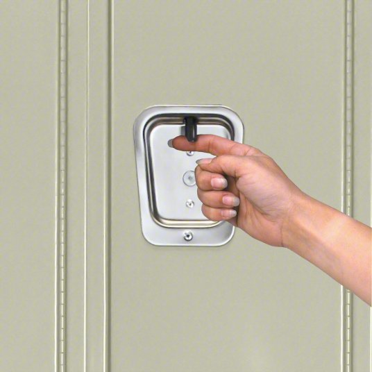 Hallowell U1256-2A-PT Wardrobe Locker 12 in x 15 in x 66 in, Louvered, 2 Tiers, 1 Units Wide, Padlock Hasp, Tan