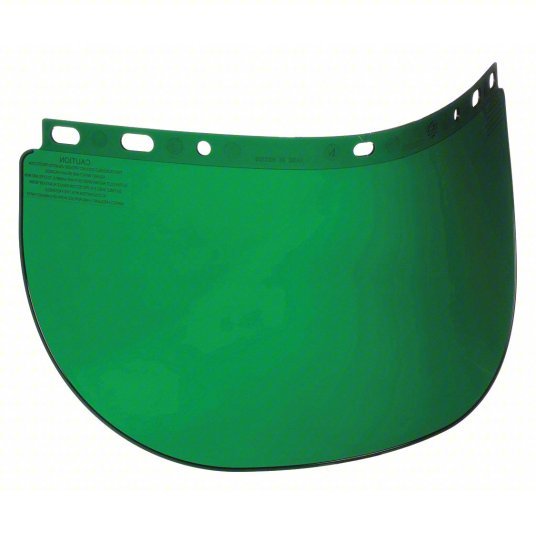 Honeywell Fibre-Metal 4178IRUV5 Faceshield Visor Green, Uncoated, Polycarbonate, 8 in Visor Ht