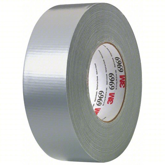 3M 6969 Duct Tape Heavy Duty, 2 in x 60 yd, Silver, Continuous Roll, Pack Qty 1