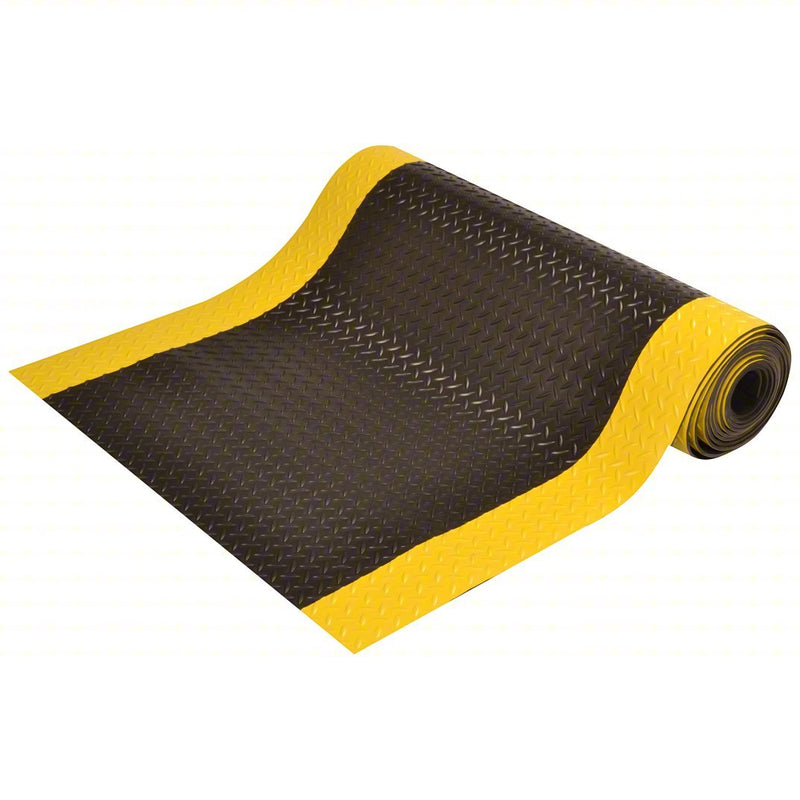 Notrax 831C0036BY-12 Switchboard Mat Type II Class 2, Diamond Plate, 3 ft x 12 ft, 1/4 in Thick, 17,000 V Max Volt