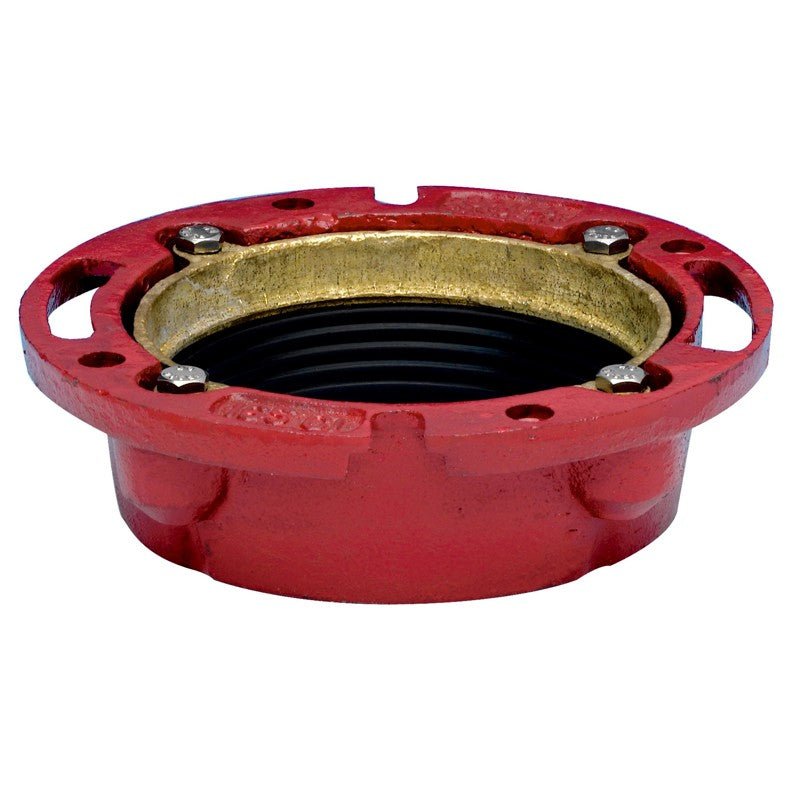Oatey 42255 Toilet Flange, Red, Cast Iron, 4"