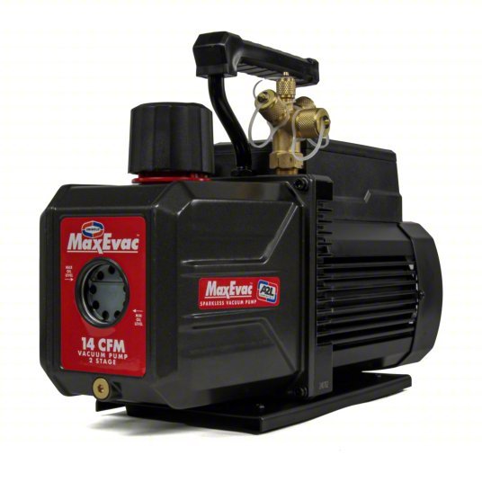 Uniweld MEVP14S MaxEvac Vacuum Pump, A2L Compatible, 14.4 CFM, 1.5 HP 2-Stage, 115V/60 Hz 14.4 cfm, 120V AC