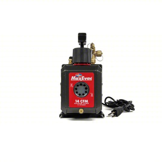 Uniweld MEVP14S MaxEvac Vacuum Pump, A2L Compatible, 14.4 CFM, 1.5 HP 2-Stage, 115V/60 Hz 14.4 cfm, 120V AC