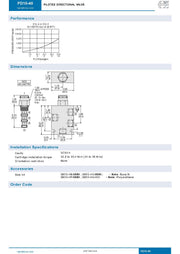 Hydraforce PD10-40-0-NS-110 Piloted 3-Way Valve