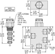 Hydraforce PD10-40-0-NS-110 Piloted 3-Way Valve
