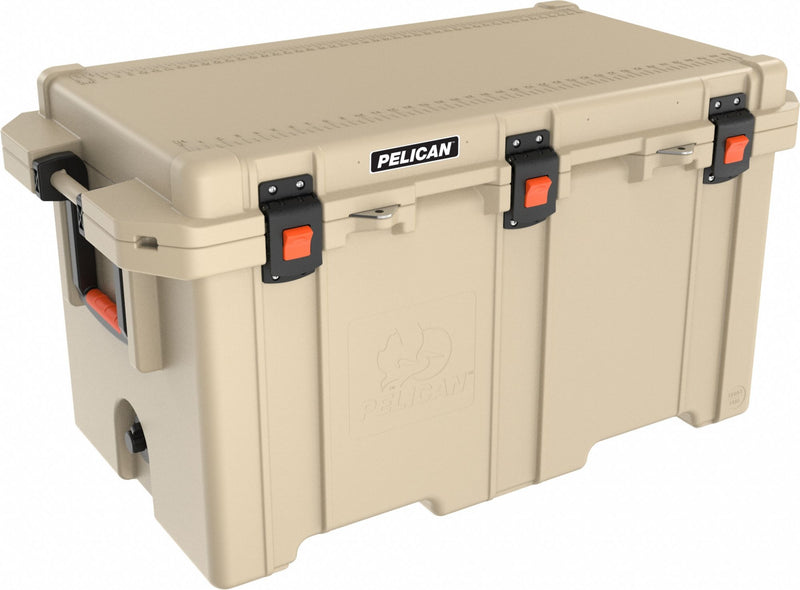 Pelican 150QT Marine Chest Cooler, Tan, 124 Cans, 150 qt Cooler Capacity, 10 Day Ice Retention