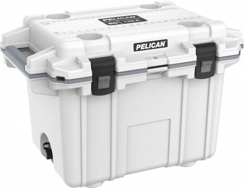 Pelican IM50QT Marine Chest Cooler, 50 qt, White/Gray