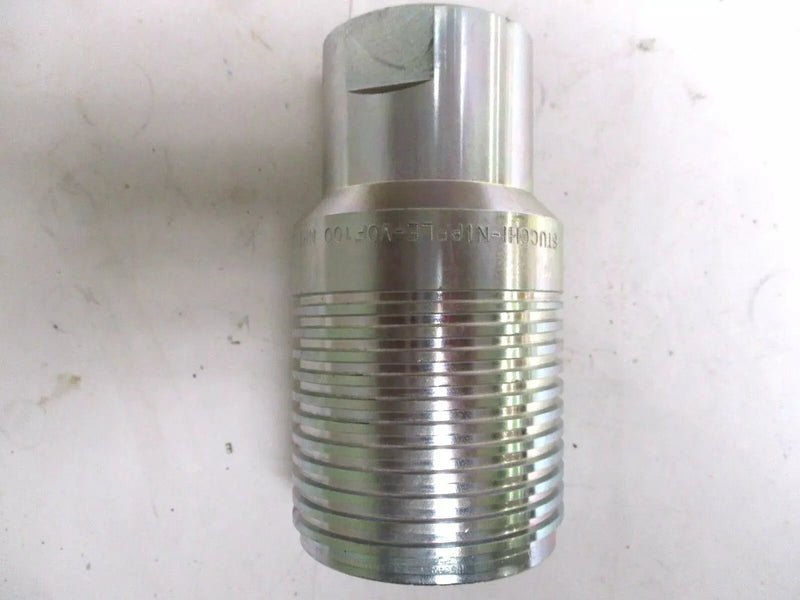 Stucchi VOF Series 811201000 Interchange Nipple, 1 In Male x 1 In NPT, Steel