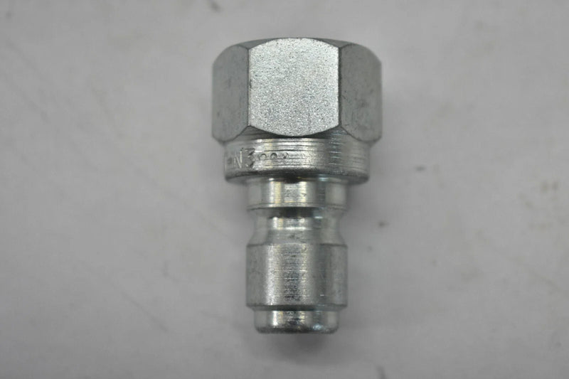 Parker ST-N3 3/8 in Non-Valved Nipple, Steel Body, Push-to-Connect Lock, 3/8"-18 Thread Size