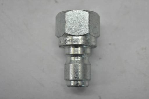 Parker ST-N3 3/8 in Non-Valved Nipple, Steel Body, Push-to-Connect Lock, 3/8"-18 Thread Size