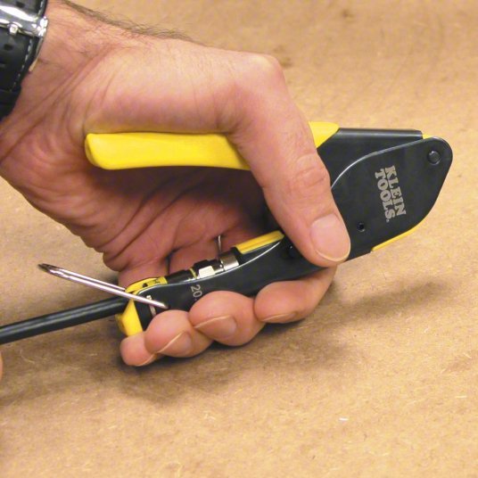 Klein VDV002-818 Crimper and Connector Kit For BNC, R6Q/RG6, Compact/Easy Single Operation/Reliable