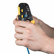Klein VDV226-110 Ratchet Crimper For Pass Thru RJ-45/RJ-11/RJ-12, Cat3/Cat5e/Cat6/6A, Non-Insulated