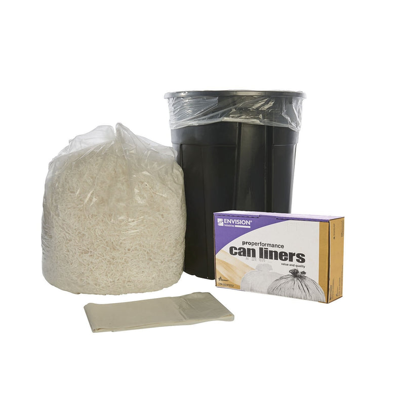 Ability One 8105-00-NIB-1323 Trash Bags 33 gal Capacity Clear PK125