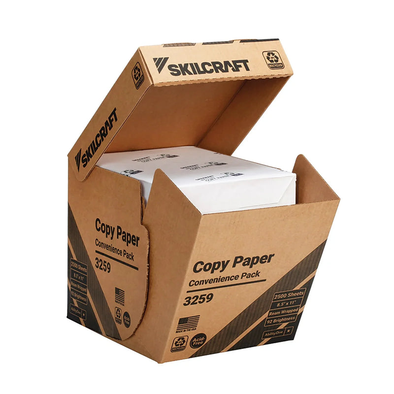 Ability One 7530-01-562-3259 Copier Paper Letter Size, 92 Brightness, Unfinished, White